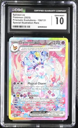 2025 Pokemon Sylveon ex Prismatic Evolutions 156/131 SIR CGC GEM MINT 10 - Image 1