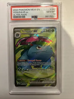 💥PSA 10 GEM MINT Venusaur ex 182/165 Ultra Rare 2023 Pokemon 151 - Image 1