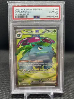 2023 POKEMON MEW EN-151 ULTRA RARE #182 VENUSAUR EX PSA 10 - Image 1