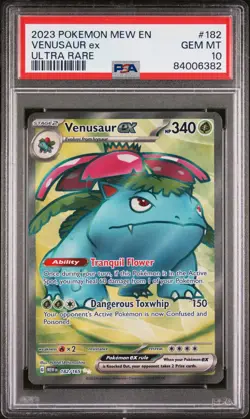 2023 POKEMON MEW EN-151 ULTRA RARE #182 VENUSAUR EX PSA 10 - Image 1