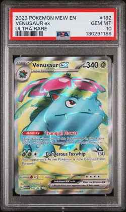 2023 POKEMON MEW EN-151 ULTRA RARE #182 VENUSAUR EX PSA 10 - Image 1