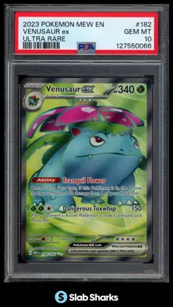 2023 POKEMON SV 151 - MEW EN #182/165 VENUSAUR EX ULTRA RARE PSA 10 - Image 1