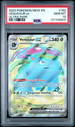 2023 POKEMON MEW EN-151 ULTRA RARE #182 VENUSAUR EX PSA 10 - Image 1