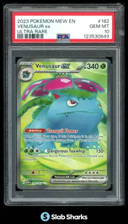 2023 POKEMON SV 151 MEW EN #182/165 VENUSAUR EX ULTRA RARE PSA 10 - Image 1