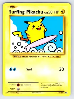 Surfing Pikachu 111/108 2016 XY Evolutions Pokemon Card TCG Secret Rare - Mp - Image 1