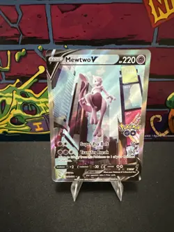 Pokemon Go Mewtwo v Full Art Holo Ultra Rare Card 072/078 Pokemon TCG - Image 1