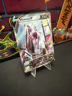 Pokemon Go Mewtwo v Full Art Holo Ultra Rare Card 072/078 Pokemon TCG - Image 2