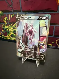Pokemon Go Mewtwo v Full Art Holo Ultra Rare Card 072/078 Pokemon TCG - Image 3