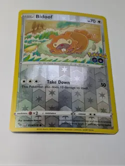 PACK FRESH Pokemon Bidoof Peelable Ditto Card 059/078 Reverse Holo Rare Unpeeled - Image 3