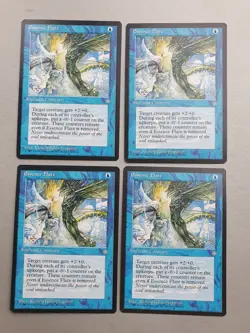 Essence Flare x4 PLAYSET, MTG Ice Age (1995), Common Blue Enchant Creature NM - Image 1