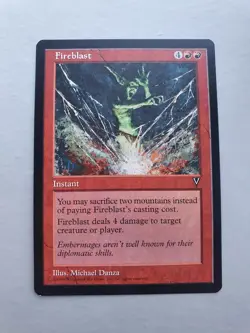 Fireblast, MTG Visions (1997), Common Red Instant NM - Image 1