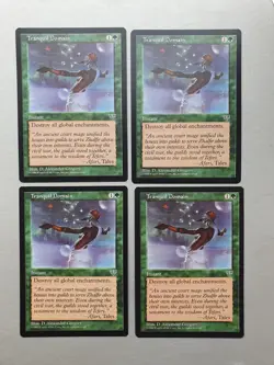 Tranquil Domain x4 PLAYSET, MTG Mirage (1996) Common Green Instant NM - Image 1