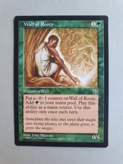 Wall of Roots, MTG Mirage (1996) Common Green Creature NM - Image 1