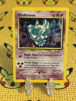 Misdreavus 11/64 Neo Revelation Holo SWIRL MP Vintage Pokemon TCG - Image 1