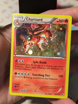 Pokemon Charizard Near Mint+/Mint FART SWIRL Legendary Treasures Cosmos Holo - Image 5