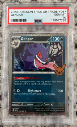 🔥🔥 2024 POKEMON TCG TRICK OR TRADE #057 GENGAR PSA 10 GEM Mint Graded 🔥🔥 - Image 1