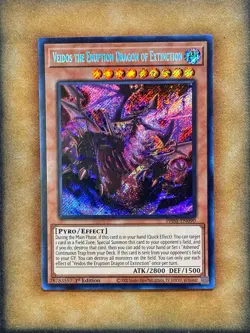 Yugioh Veidos the Eruption Dragon of Extinction PHNI-EN090 Secret Rare 1st Ed NM - Image 1