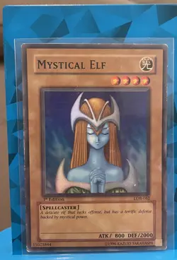 YuGiOh Mystical Elf LOB-062 1st edition Super Rare - Image 1