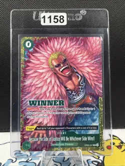 Donquixote Doflamingo RARE WINNER CHAMPIONSHIP ALT ART OP05-037 ONE PIECE (1158) - Image 1
