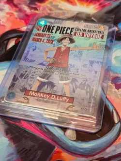 !SEALED! One Piece Monkey.D.Luffy US College Basketball Promo Card - Image 4