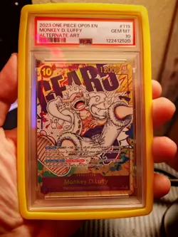 One Piece Monkey D. Luffy Alt Art OP05-119 SEC PSA 10 Gem Mint English Gear 5 - Image 1