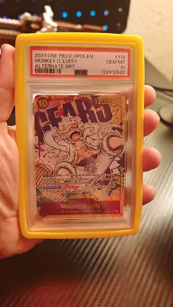 One Piece Monkey D. Luffy Alt Art OP05-119 SEC PSA 10 Gem Mint English Gear 5 - Image 3