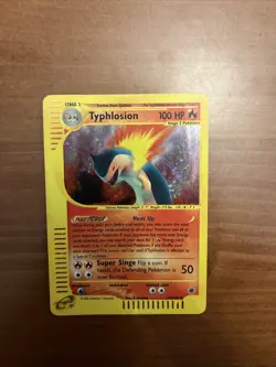 Pokemon TCG Typhlosion Expedition Base Set Reverse Holo Holo Rare Card 28/165 - Image 1