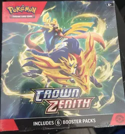 Sword & Shield Crown Zenith Pokemon TCG Booster Bundle - (Factory Sealed) 820650858963 - Image 1