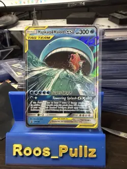 Pokemon Magikarp and Wailord Tag Team GX Promo Card Sun and Moon SM166 - Image 1