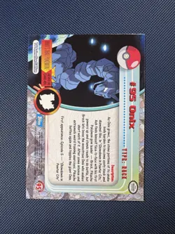Onix #95 Topps Blue Logo 2000 Holo Full Art Pokemon Trading Card Nintendo LP/MP - Image 2