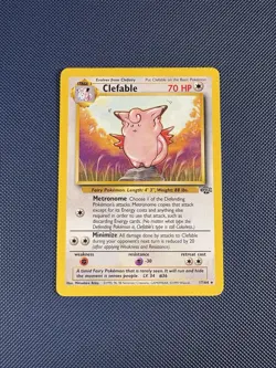 Clefable 17/64 Jungle Unlimited Rare Non Holo 1999 Pokemon Trading Card Game LP - Image 1