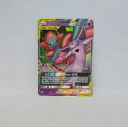 Pokemon Espeon & Deoxys GX TAG TEAM Ultra Rare Holo Card Sm-Unified Minds 72/236 - Image 1