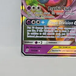 Pokemon Espeon & Deoxys GX TAG TEAM Ultra Rare Holo Card Sm-Unified Minds 72/236 - Image 2