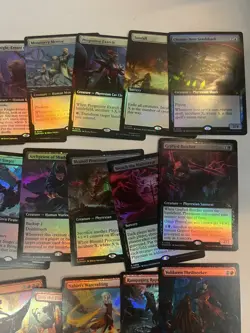 MOM *Foil* EXTENDED ART COMPLETE SET 343-375 March Of Machine MTG NM Magic Cards - Image 3