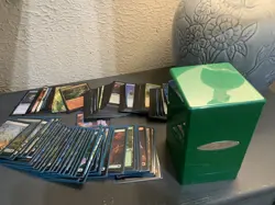 Forest Oak Ultra Pro Satin Tower Deck Boxw/100+ Magic the gathering cards - Image 1