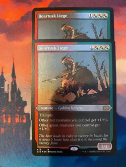 MTG Double Masters 2022 Boartusk Liege Foil Etched x 2 - Image 1