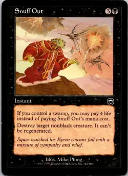 MTG Magic The Gathering Snuff Out Mercadian Masques Played See Scan G - Image 1