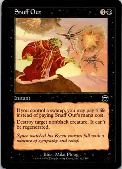 MTG Magic The Gathering Snuff Out Mercadian Masques Played See Scan J - Image 1