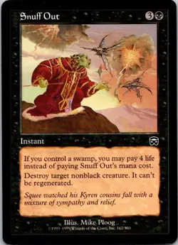 MTG Magic The Gathering Snuff Out Mercadian Masques Played See Scan E - Image 1