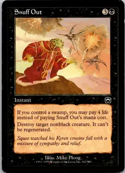 MTG Magic The Gathering Snuff Out Mercadian Masques Played See Scan D - Image 1