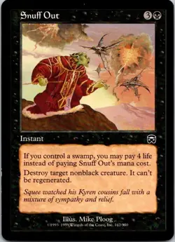 MTG Magic The Gathering Snuff Out Mercadian Masques Played See Scan C - Image 1