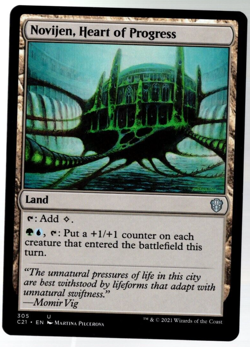 Novijen, Heart of Progress 305 Non Foil Common Commander 2021 MTG Near Mint - Image 1