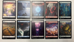 March of the Machine Full Art Land set (1 each of 10) MTG Magic MOM Regular non - Image 1