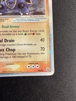 Pokemon TCG Armaldo ex 84/92 EX Legend Maker Ultra Rare Holo Stage 2 2006 LP - Image 5