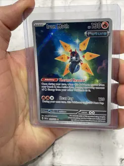Pokemon Scarlet & Violet Paradox Rift Iron Moth 187 / 182 IR NM Near Mint Card - Image 1