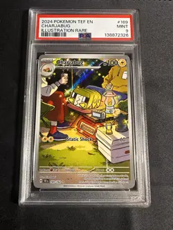 Pokemon Charjabug Temporal Forces #169/162 PSA 9 Illustration Rare Holo TCG 2024 - Image 1