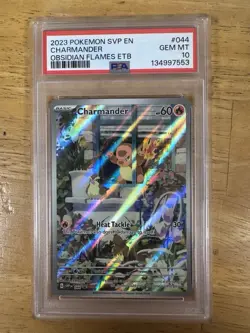 Pokemon TCG Charmander Promo Card 044 PSA 10 - Image 1