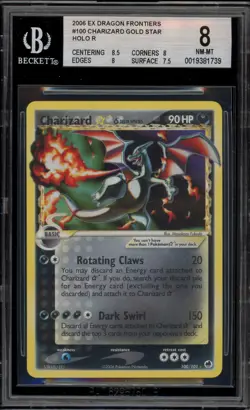 Pokemon Charizard Gold Star EX Holon Phantoms Holo Ultra Rare #100 BGS 8 - Image 1