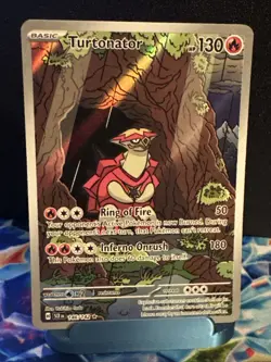 Turtonator 146/142 Sv07: Stellar Crown Holo Illustration Rare Near Mint Pokemon - Image 1