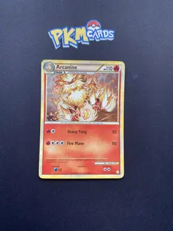 Pokemon TCG Arcanine Heartgold Soulsilver 1/123 Holo Rare LP. - Image 1